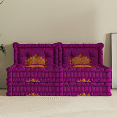 Velvet Mandala Magic 3-in-1 Modular Sofa Bed