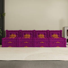 Velvet Mandala Magic 3-in-1 Modular Sofa Bed
