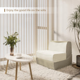 Multifunktionales zusammenklappbares Liegesofa – Beige