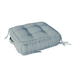 Square Floor Sitting Pillow Linen Grey