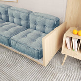 Square Floor Sitting Pillow Linen Grey