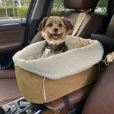 Mittelkonsolen-Hundeautositz für kleine Hunde – Braun