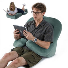 Ergonomic 2-in-1 Reading & Gaming Pillow with Detachable Arm Support 65x34x62cm