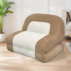 Convertible Sleeper Sofa Bed, Folding Sofa Bed with Handle,Single Floor Couch Sleeper,Cozy Futon Chair for Living Room Bedroom Apartment, Brown