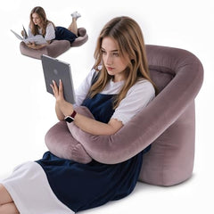 Ergonomic 2-in-1 Reading & Gaming Pillow with Detachable Arm Support 65x34x62cm