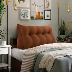 Triangular Reading Pillow Large Bolster Headboard Corduroy-Coffee
