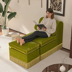 Chaise Lounge Chair Indoor with Fringe