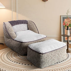 Lounge Recliner Chair, Comfortable Upholstered Sofa with Footrest, Modern Large Plush Indoor Chaise Lounge Sofa, Perfect Reading Chair for Living Room, Bedroom, Apartment