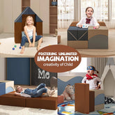 Modular Kids Play Couch 7Pcs Sofa Set for Playroom Furniture Bedroom Compression