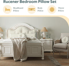 Dekorative Kissen für Bett 3er Set