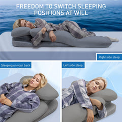 Side Sleeper Pillow for Adults, Ergonomic Pillow for Neck and Shoulder Pain Relief, Foam Wedge Design for Side Sleeping Support Shoulders and Backs