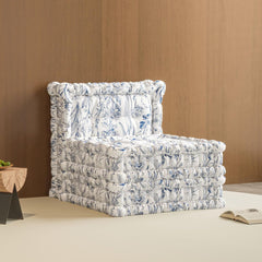 White Chic Modular Velvet Floor Sofa