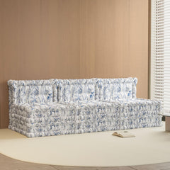 White Chic Modular Velvet Floor Sofa