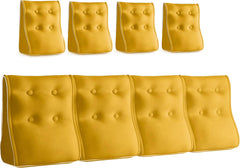 Kombinierbares ergonomisches Bettkissen Velvet-Gelb