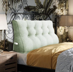 Bed Rest Curve Lesekissen Leinen – Grau Beige