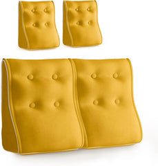 Kombinierbares ergonomisches Bettkissen Velvet-Gelb