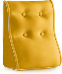Kombinierbares ergonomisches Bettkissen Velvet-Gelb