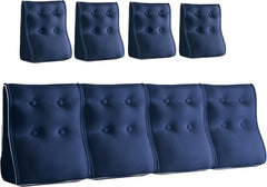 Kombinierbares ergonomisches Bettkissen Velvet-Blue