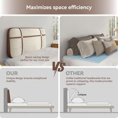 Double Cross Pillow Headboard for Queen Size Camas Bed