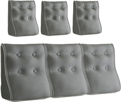 Kombinierbares ergonomisches Bettkissen Velvet-Grau