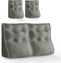 Kombinierbares ergonomisches Bettkissen Leinen-Grau