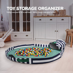 Daneey 3-in-1 Adventure-Ready Toy Bin & Play Mat