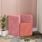 Daneey Großer, mit Schaumstoff gefüllter Lavendel-Pouf-Ottomane – 3 Stück