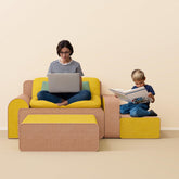 CozyNest 113" Kid+Parent Sofa