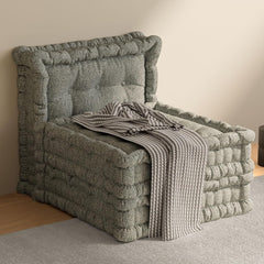Convertible Lazy Sofa,Polyester-Gray