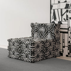 Geometric Lines Chic Modular Velvet Floor Sofa