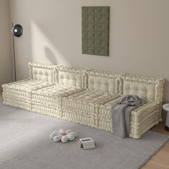 Convertible Lazy Sofa,Polyester-Beige