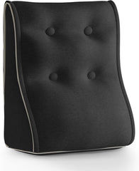 Kombinierbares ergonomisches Bettkissen Leinen-Schwarz