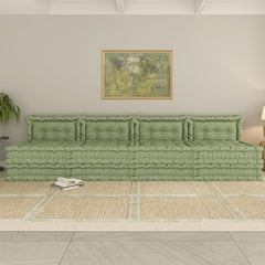 Convertible Lazy Sofa,Polyester-lime Green