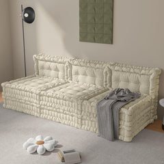 Convertible Lazy Sofa,Polyester-Beige