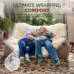 Oversized Bean Bag Sofa for Social Spaces