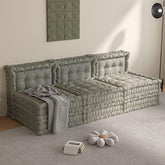Convertible Lazy Sofa,Polyester-Gray
