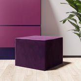 Daneey Großer, mit Schaumstoff gefüllter Lavendel-Pouf-Ottomane——A-pansy