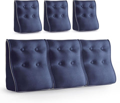 Kombinierbares ergonomisches Bettkissen Leinen-Blau