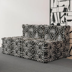 Geometric Lines Chic Modular Velvet Floor Sofa
