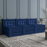 Convertible Lazy Sofa,Velvet-Deep Blue