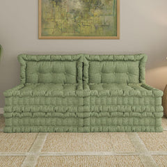 Convertible Lazy Sofa,Polyester-lime Green