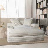 Plüschiges Chaiselongue-Sofa, 48"