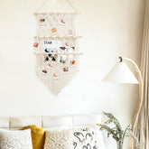 Boho Macrame Hanging Photo Display