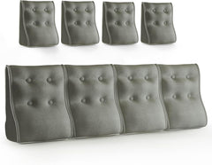 Kombinierbares ergonomisches Bettkissen Leinen-Grau