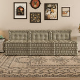 Convertible Lazy Sofa,Velvet-Taupe