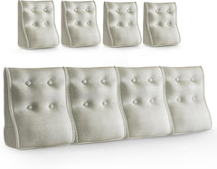 Kombinierbares ergonomisches Bettkissen Leinen-Elfenbein