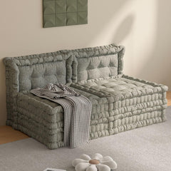 Convertible Lazy Sofa,Polyester-Gray