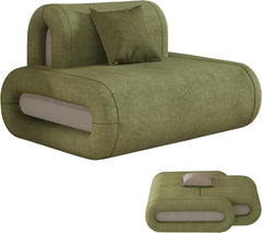 Bequemes, umbaubares Bodensofa in Waldgrün, 51 Zoll