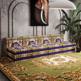 3-in-1-Schlafsofa aus Samt mit mehrfarbigem Muster