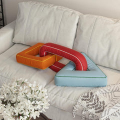 Daneey Set of 3 Funky Chain Shaped Throw Pillows